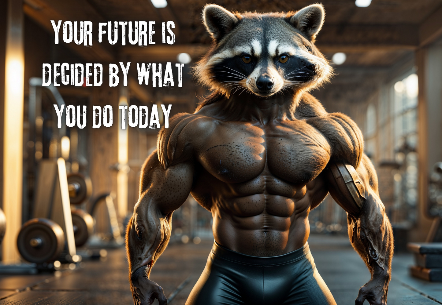 Your future is decided by what you do today - human racoon