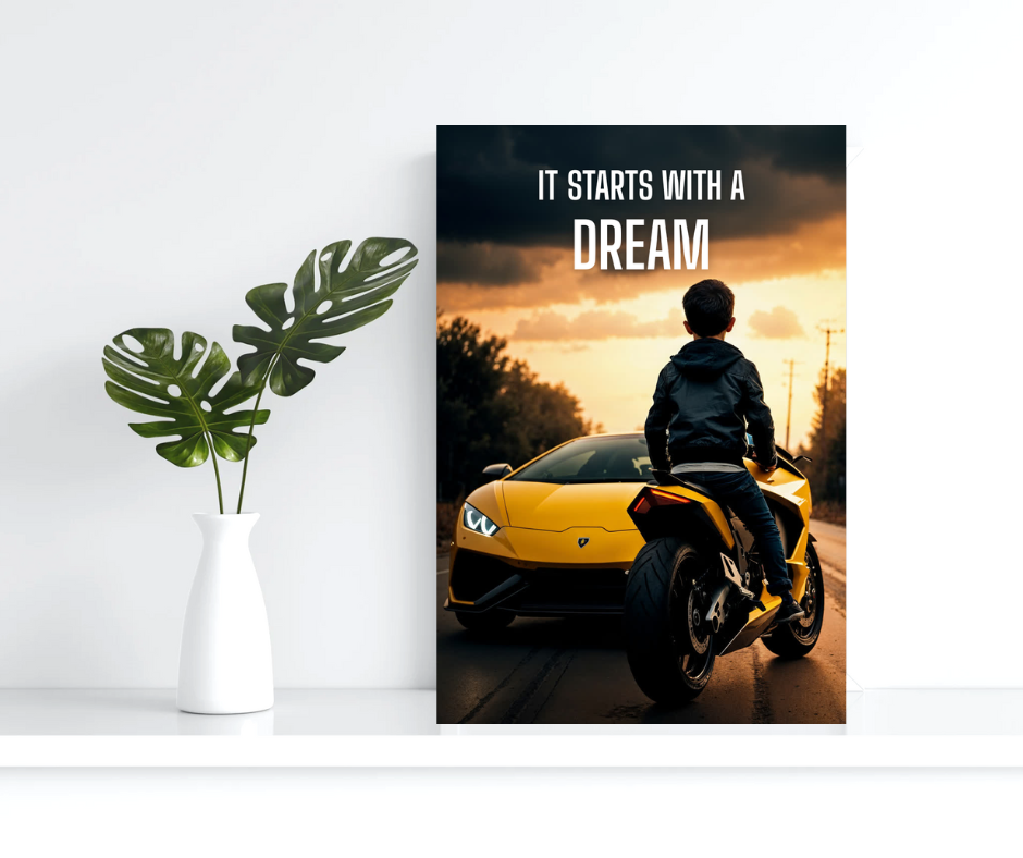 It starts with a dream - Yellow Lambo Edition