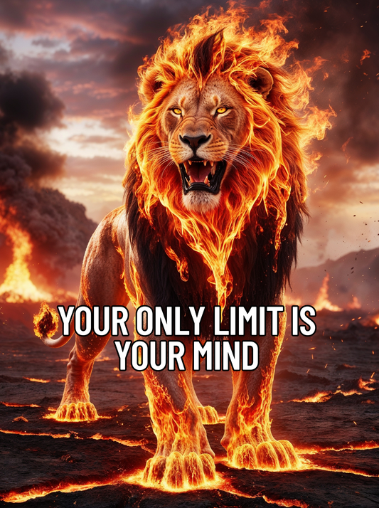 Your only limit is your mind - Brennender Löwe