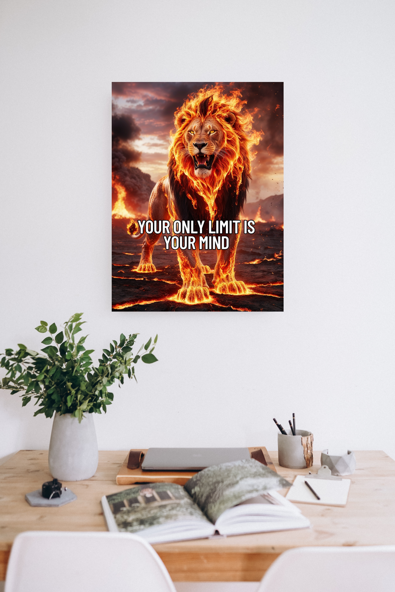 Your only limit is your mind - Brennender Löwe